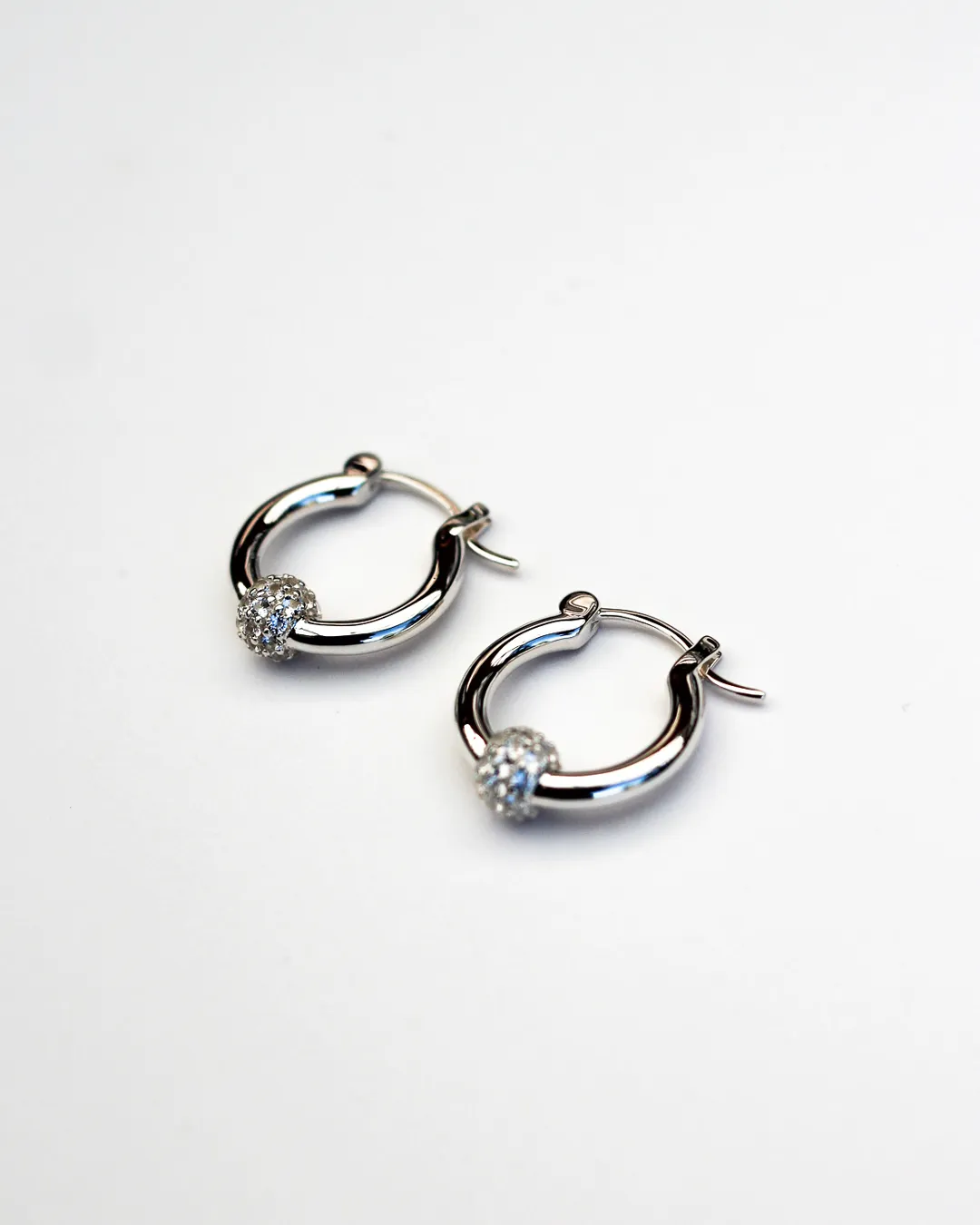 Neutron Gemstone Ball Hoops - Topaz