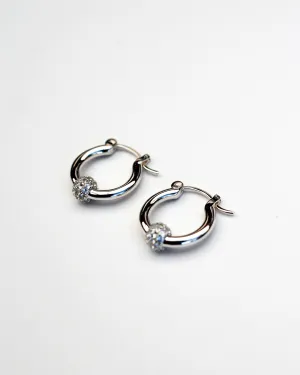 Neutron Gemstone Ball Hoops - Topaz