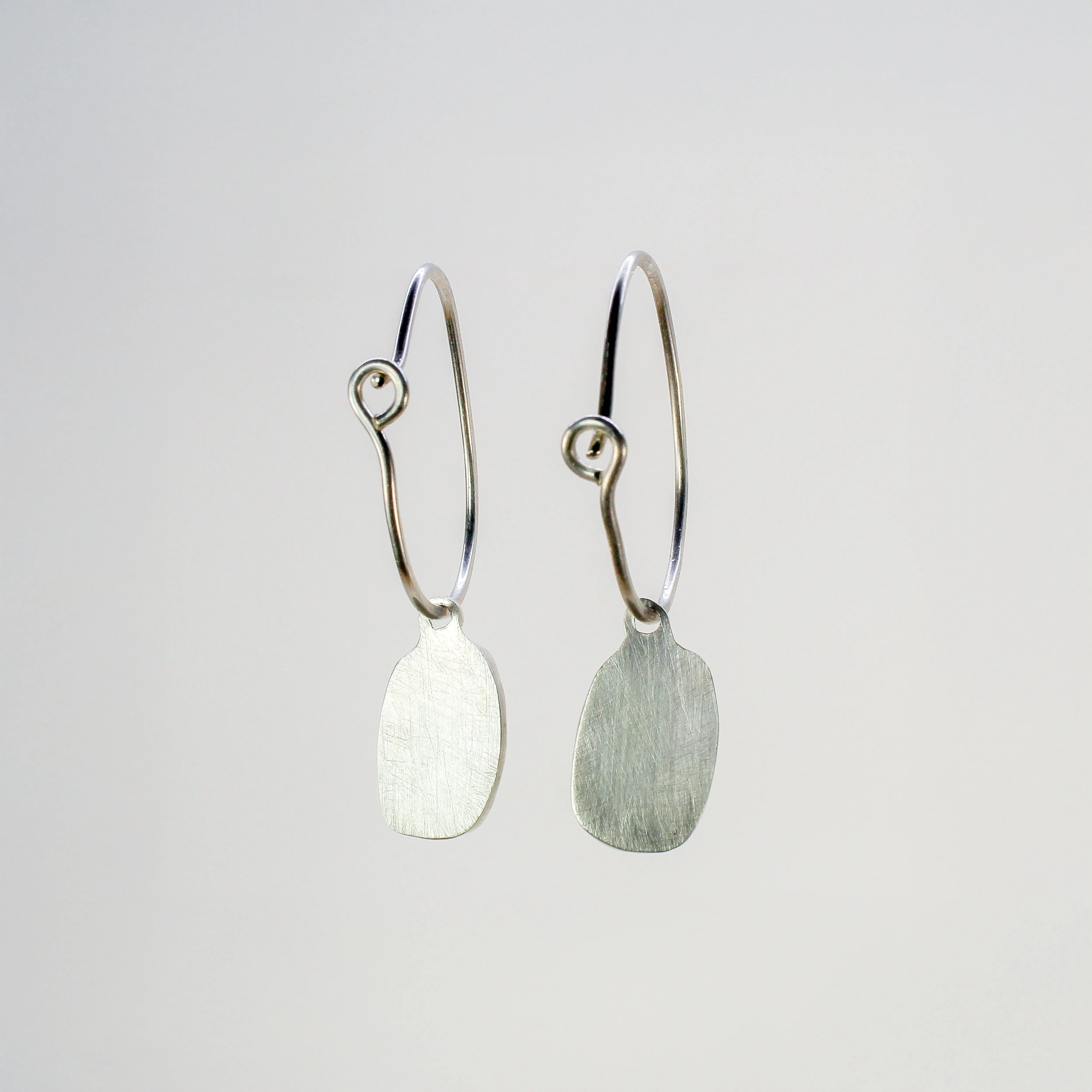 NEW! Dark Blue Kyanite on Sterling Silver Hoop Earrings by Ashley Procopio