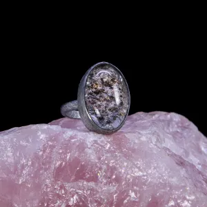 NEW! OOAK Oval Portrait Lodalite in Oxidized Sterling Silver Ring by Heather Guidero