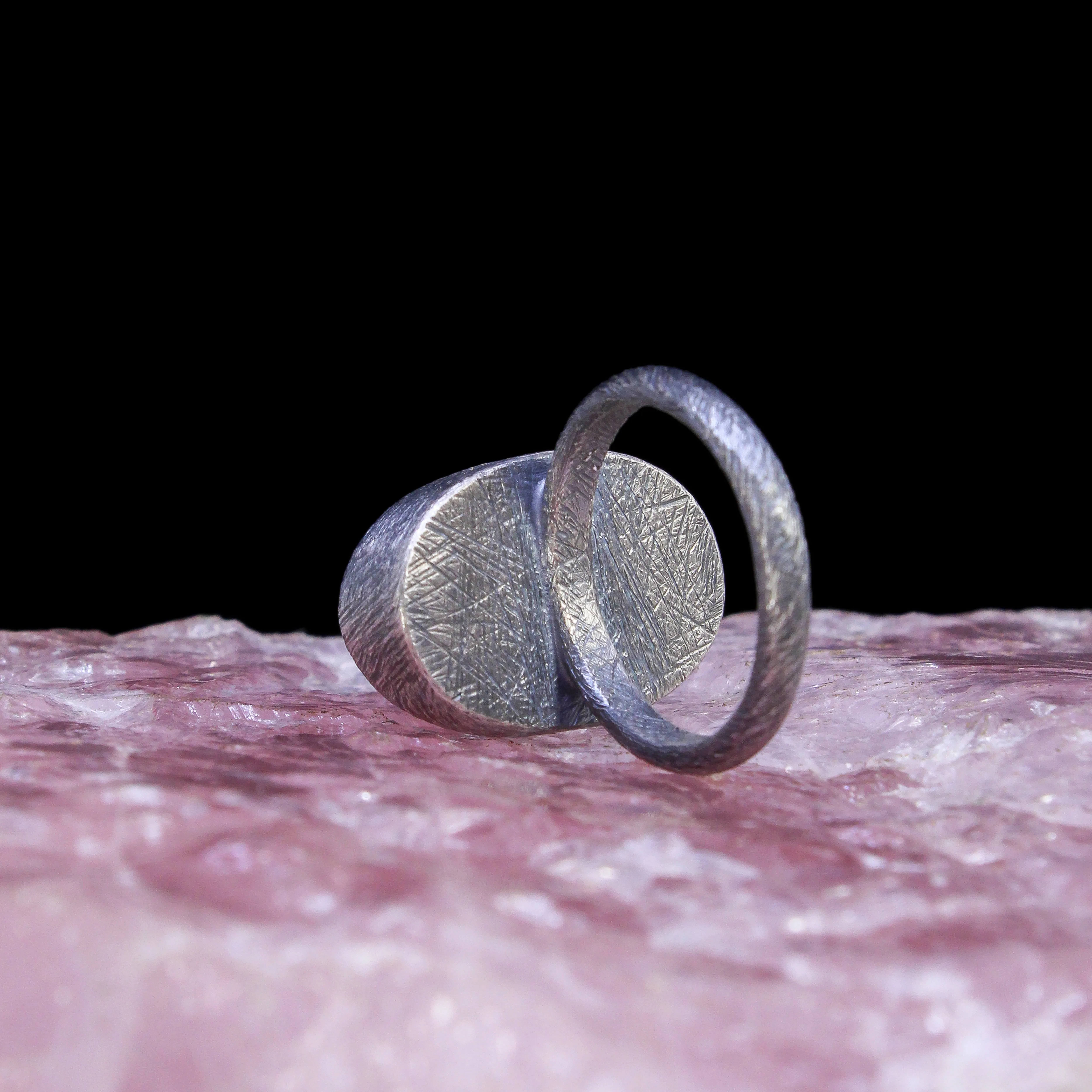 NEW! OOAK Oval Portrait Lodalite in Oxidized Sterling Silver Ring by Heather Guidero