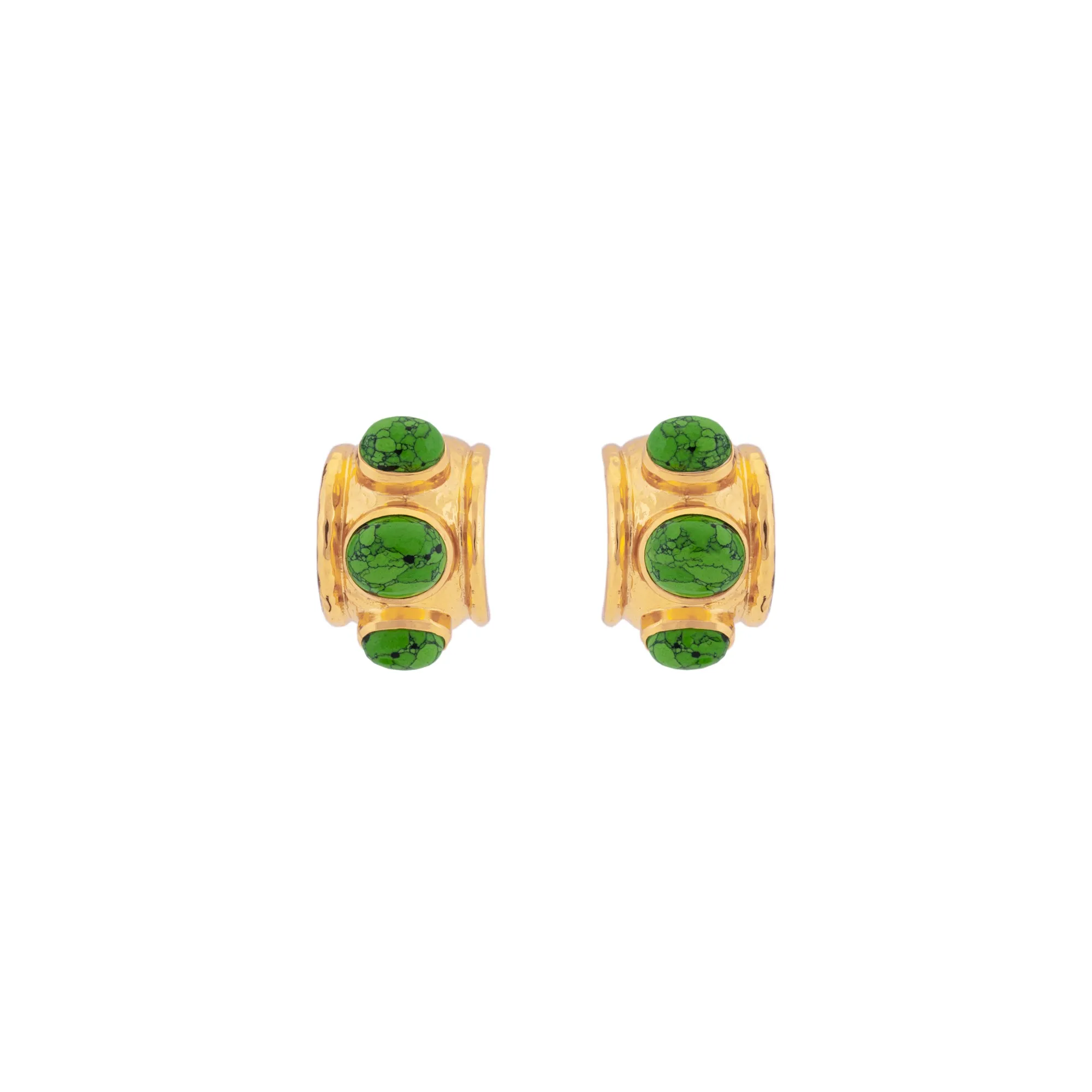 Nova Earrings Green Turquoise