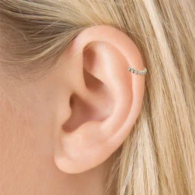 Opal Eternity Earring by Maria Tash in White Gold