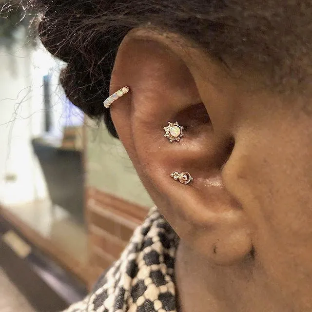 Opal Eternity Earring by Maria Tash in White Gold