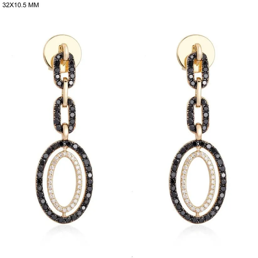 Opal Shine Diamond Drop Danglers Earrings