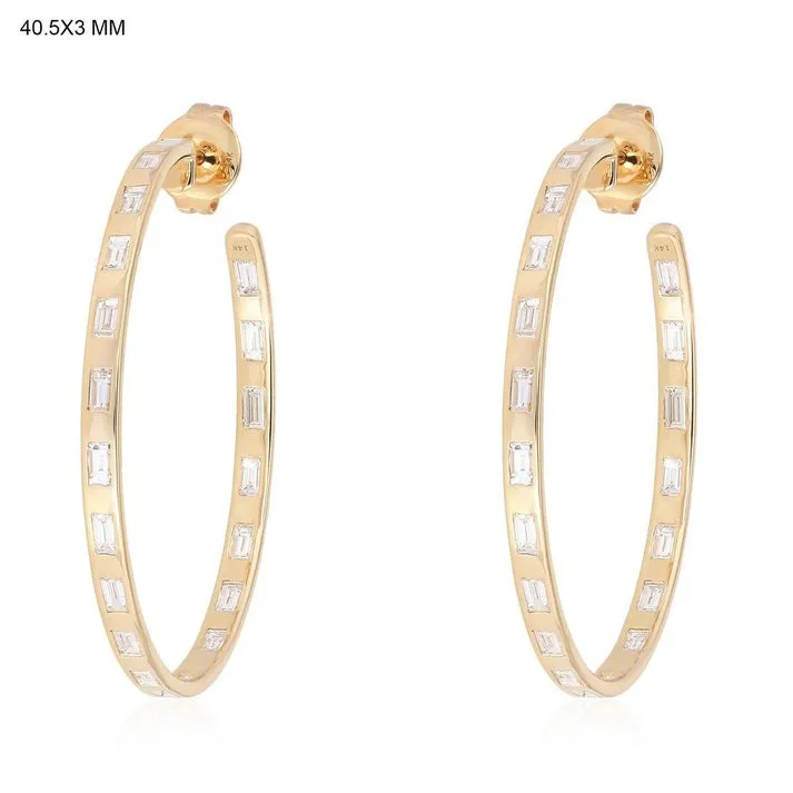 Opal Shine Hoops Diamond Earrings