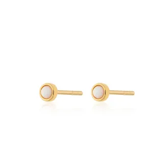 Opal Teeny Stud Earrings - Gold - SPESGS139
