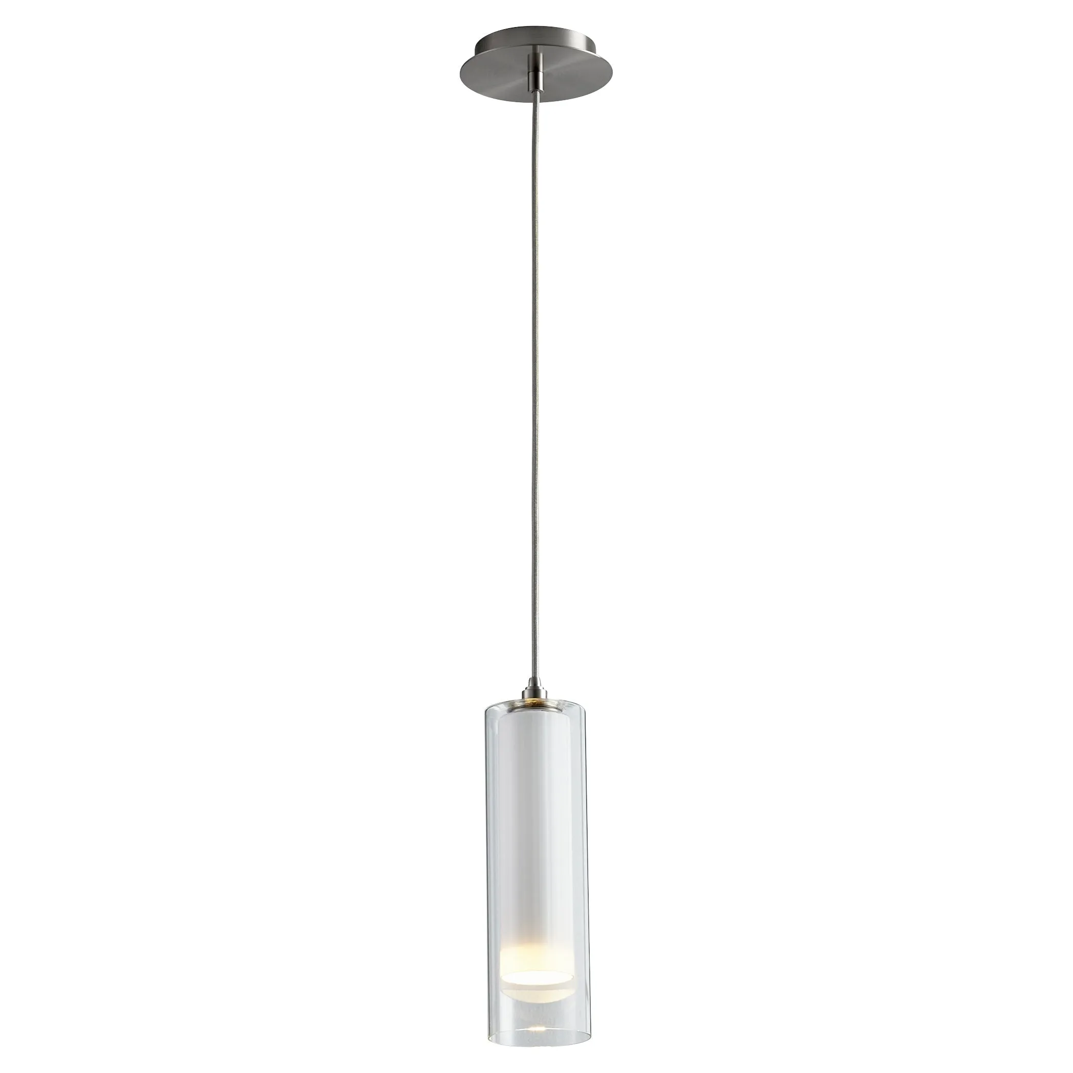Oxygen Gratis 3-609-124 Modern Pendant - Satin Nickel W/ Satin Opal