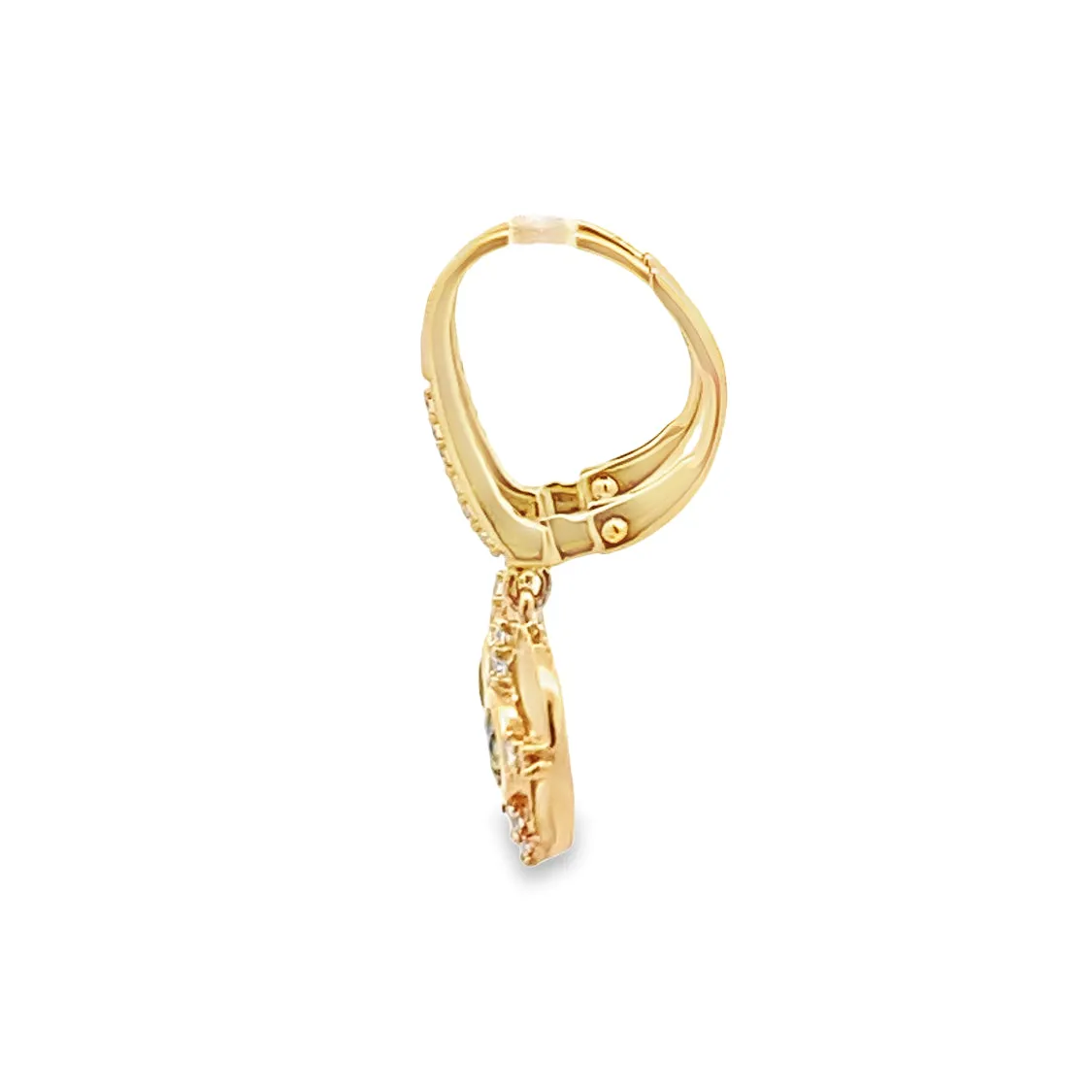Parle Yellow Gold Montana Sapphire Earrings ECC272MS2C