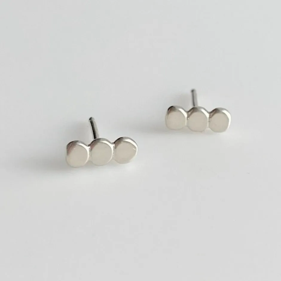 Pebble Studs in Sterling Silver