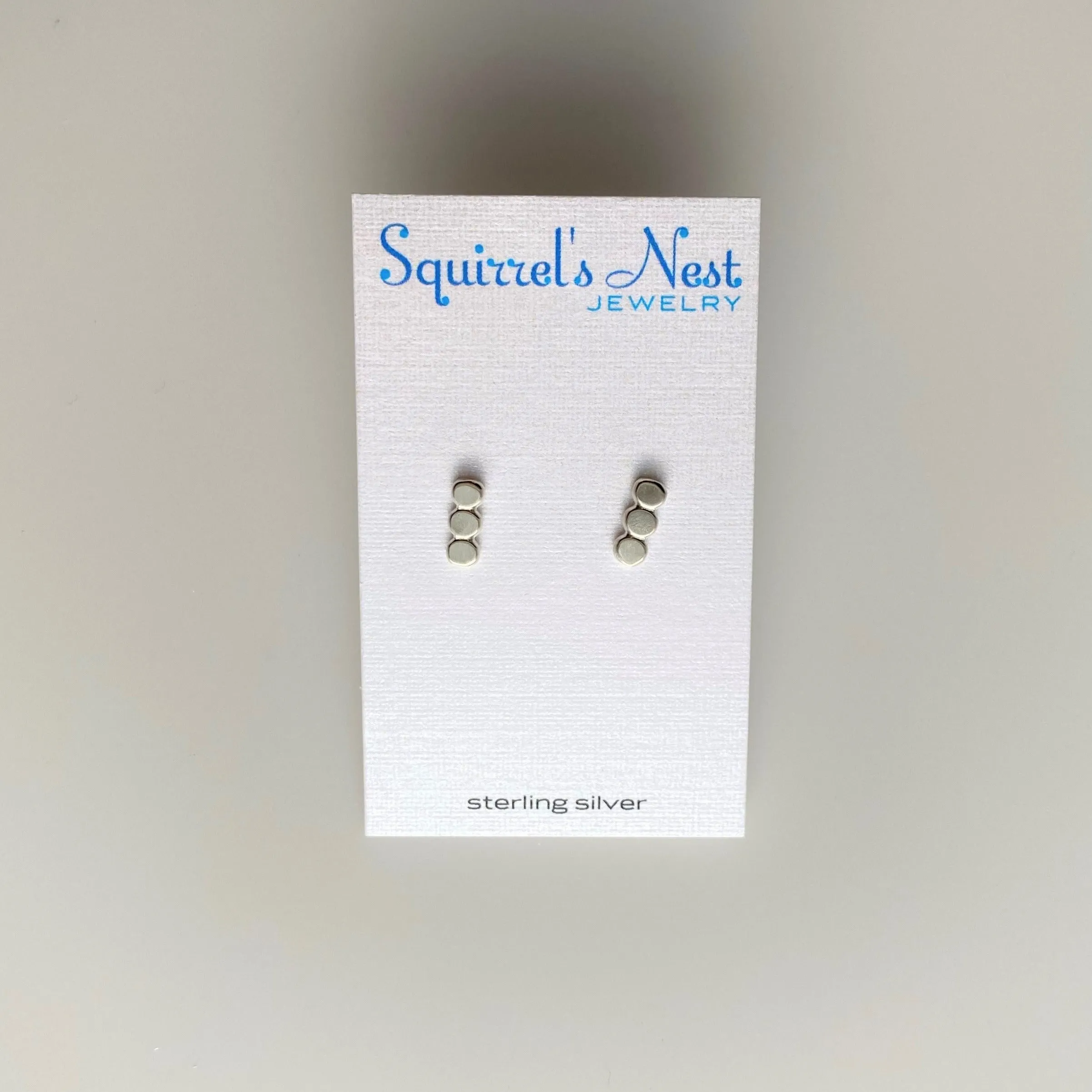 Pebble Studs in Sterling Silver