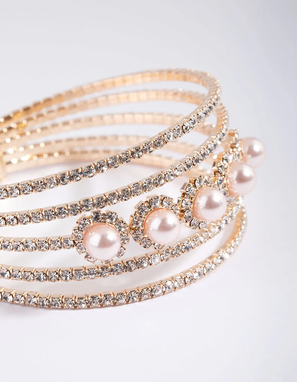 Pink Pearl Cuff Bracelet