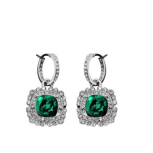Premium Crystal Fancy Square Earrings -E4077