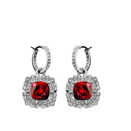 Premium Crystal Fancy Square Earrings -E4077