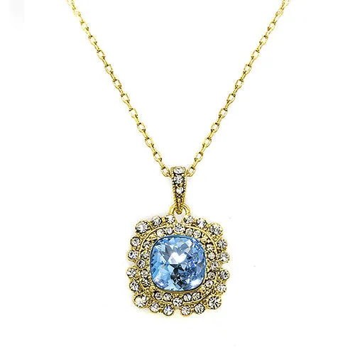 Premium Crystal Fancy Square Necklace - N4077