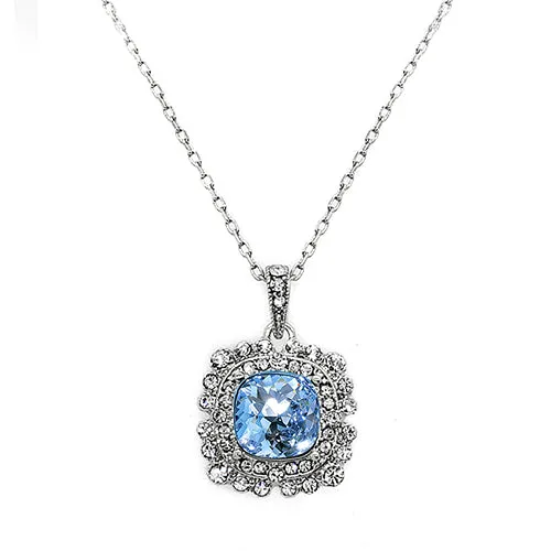 Premium Crystal Fancy Square Necklace - N4077