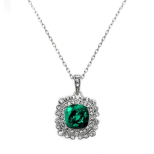 Premium Crystal Fancy Square Necklace - N4077