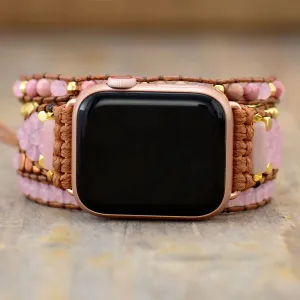 Red Natural Stone Watch Strap