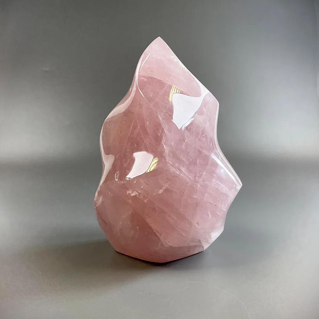 Rose Quartz Crystal Flame - Ethically Sourced