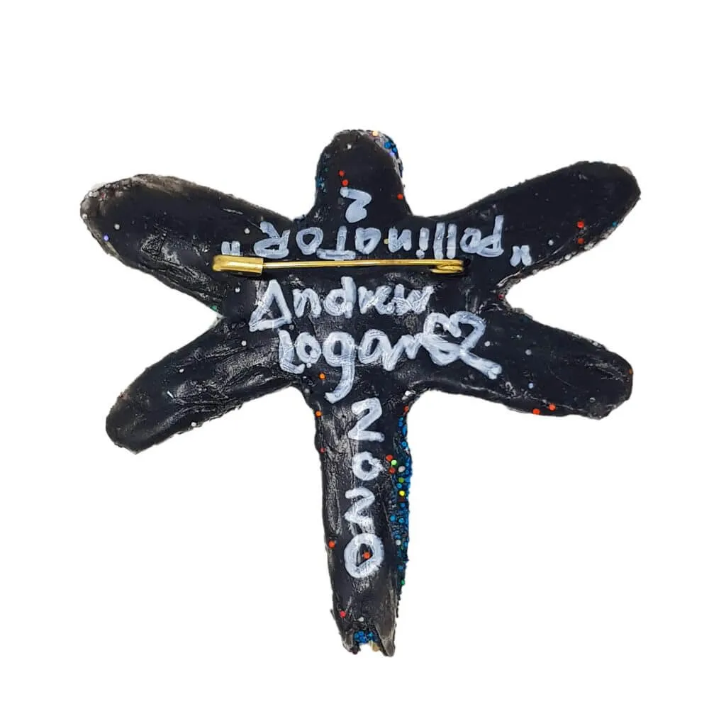 SILVER and BLUE DRAGONFLY BROOCH - POLLINATOR 2