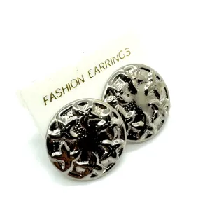 Silver Seascape Stud Earrings - Kooky Deadstock Earrings *Final Sale
