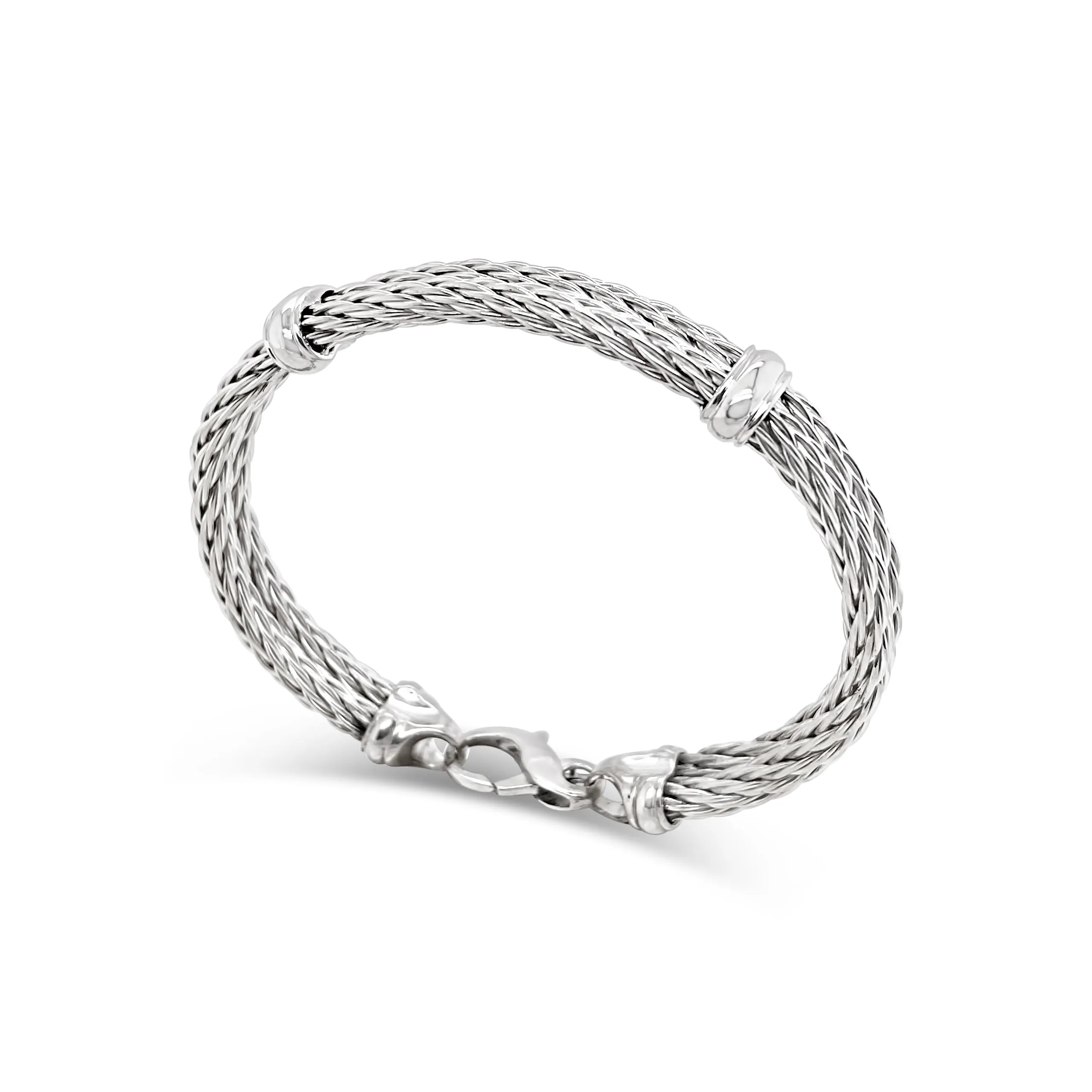 Silver Unisex 5MM Cable Bracelet
