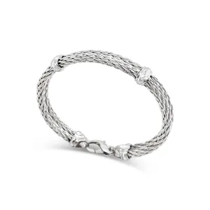 Silver Unisex 5MM Cable Bracelet