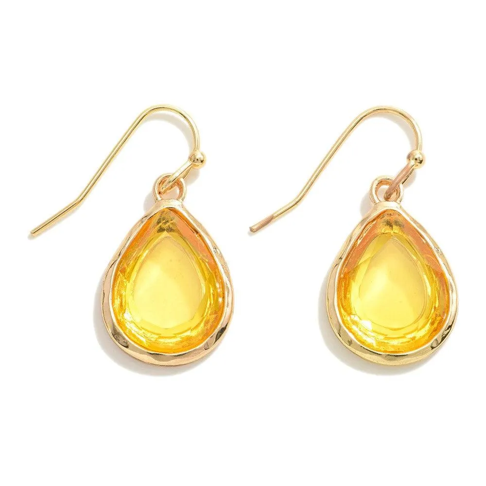Simple Teardrop Crystal Earrings