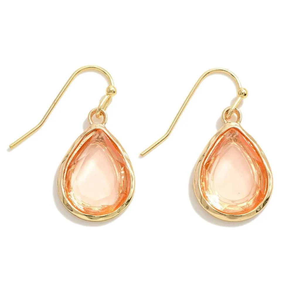 Simple Teardrop Crystal Earrings