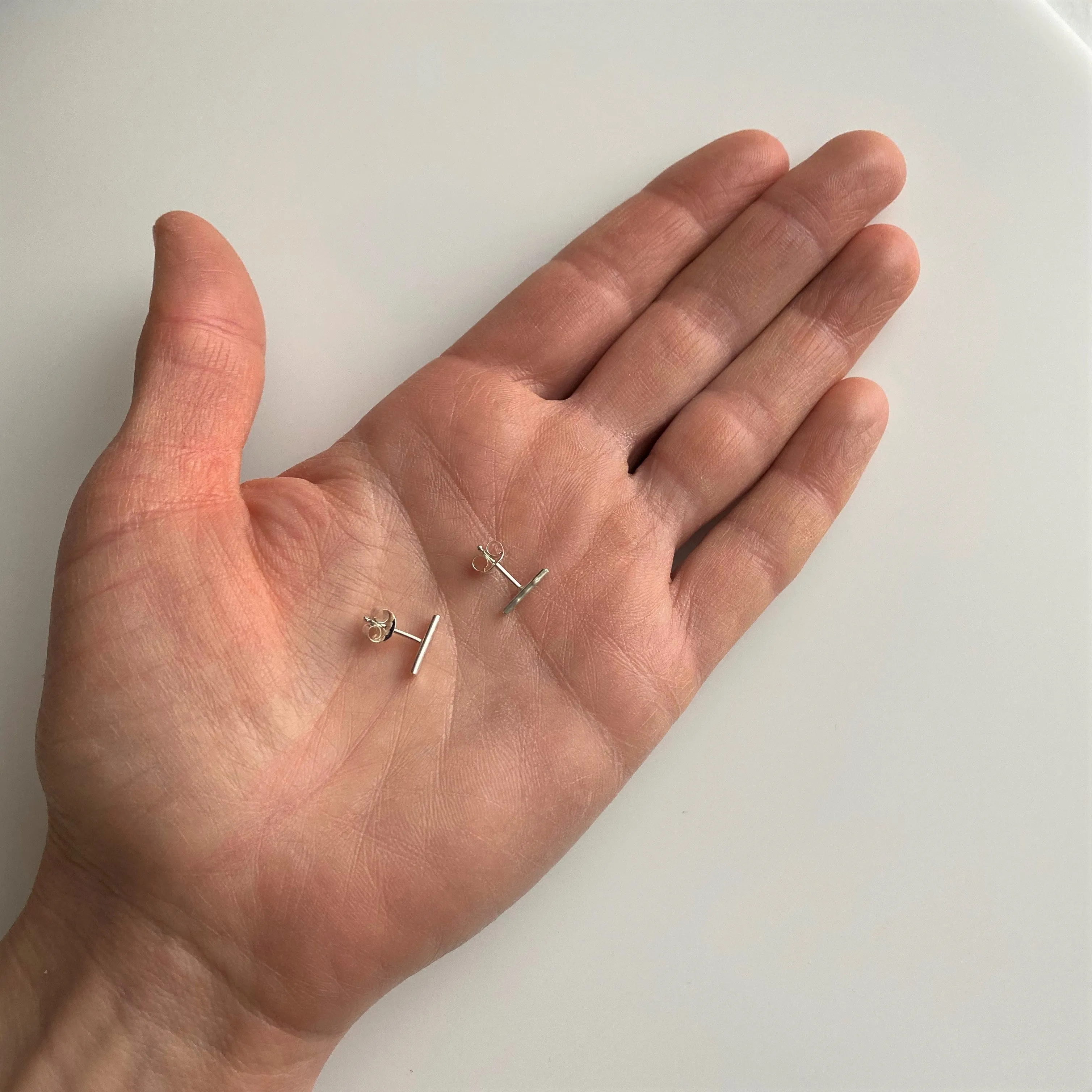 Small Maine 207 Bar Stud Earrings