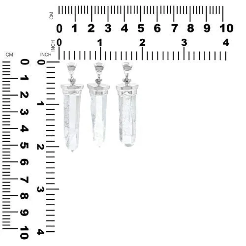 Starborn 5cm Quartzcrystal Tip Laser Brasil 925 Sterling Silver Pendant