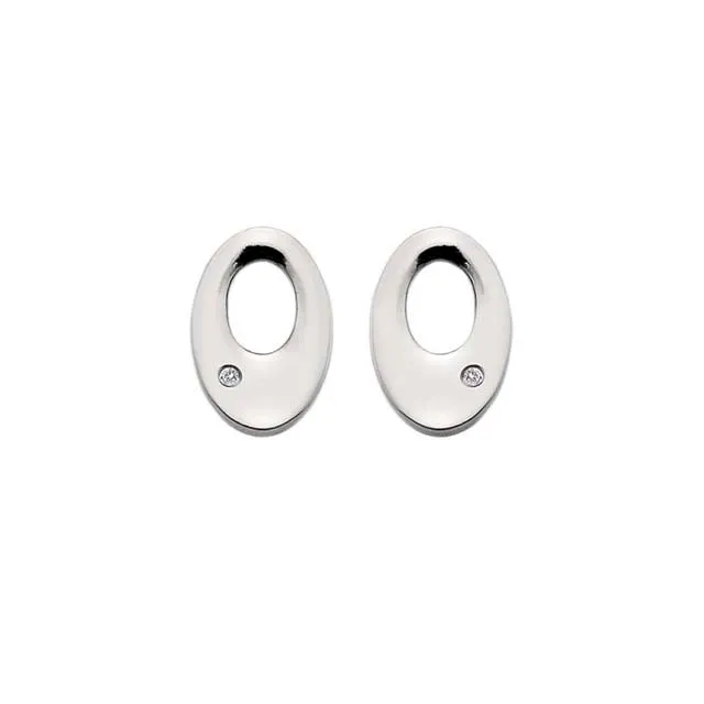 Sterling Silver Open Oval Earrings