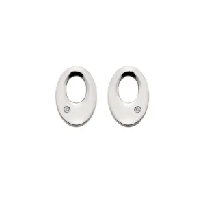 Sterling Silver Open Oval Earrings