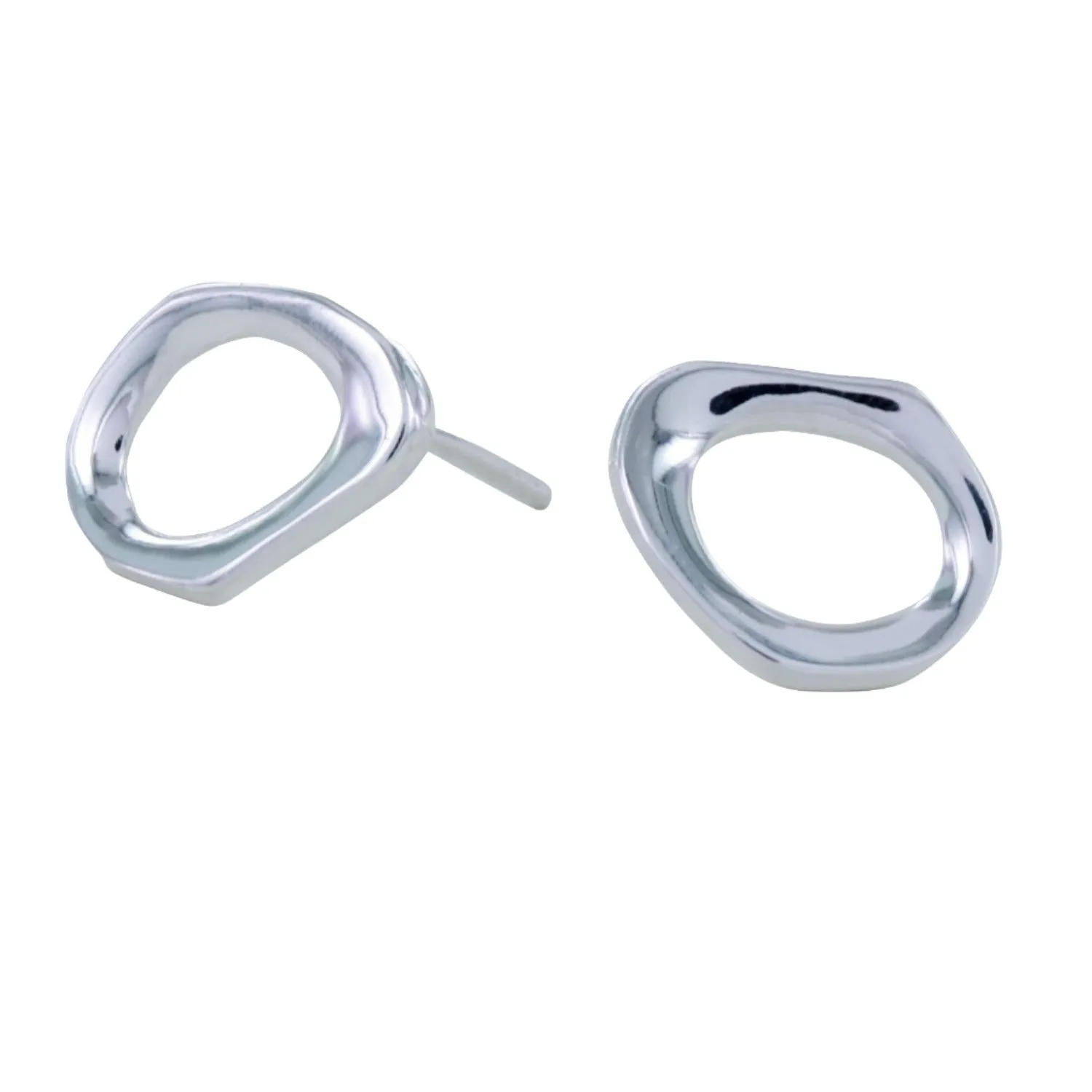 Sterling Silver Ringlet Stud Earrings