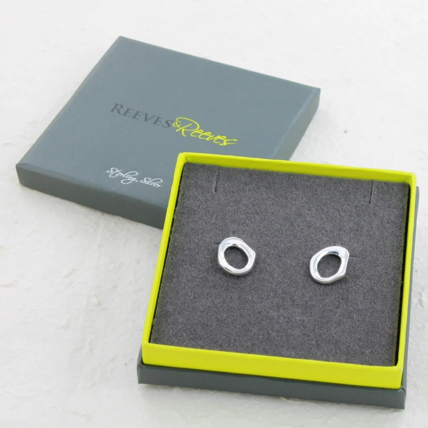 Sterling Silver Ringlet Stud Earrings