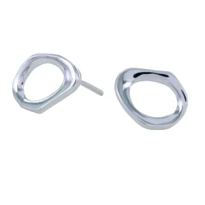 Sterling Silver Ringlet Stud Earrings
