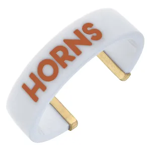 Texas Longhorns Cuff Bracelet, White