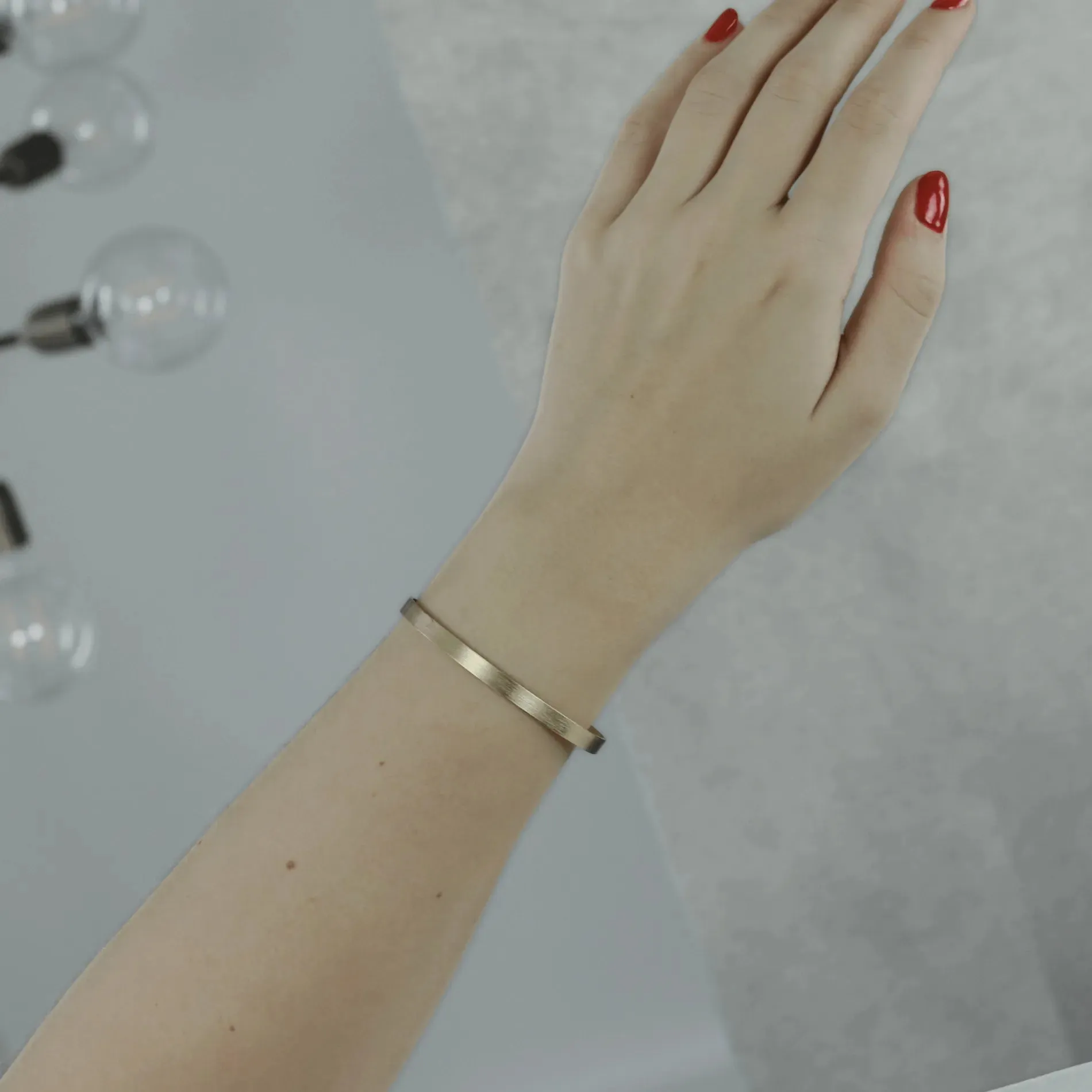 Theia Simple Cuff Bracelet Gold Plating