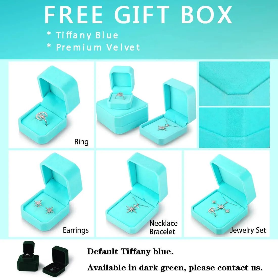 Tokyo Mart Round Birthstone March Aquamarine Necklace Pendant Women Girls Jewelry Birthday Gift
