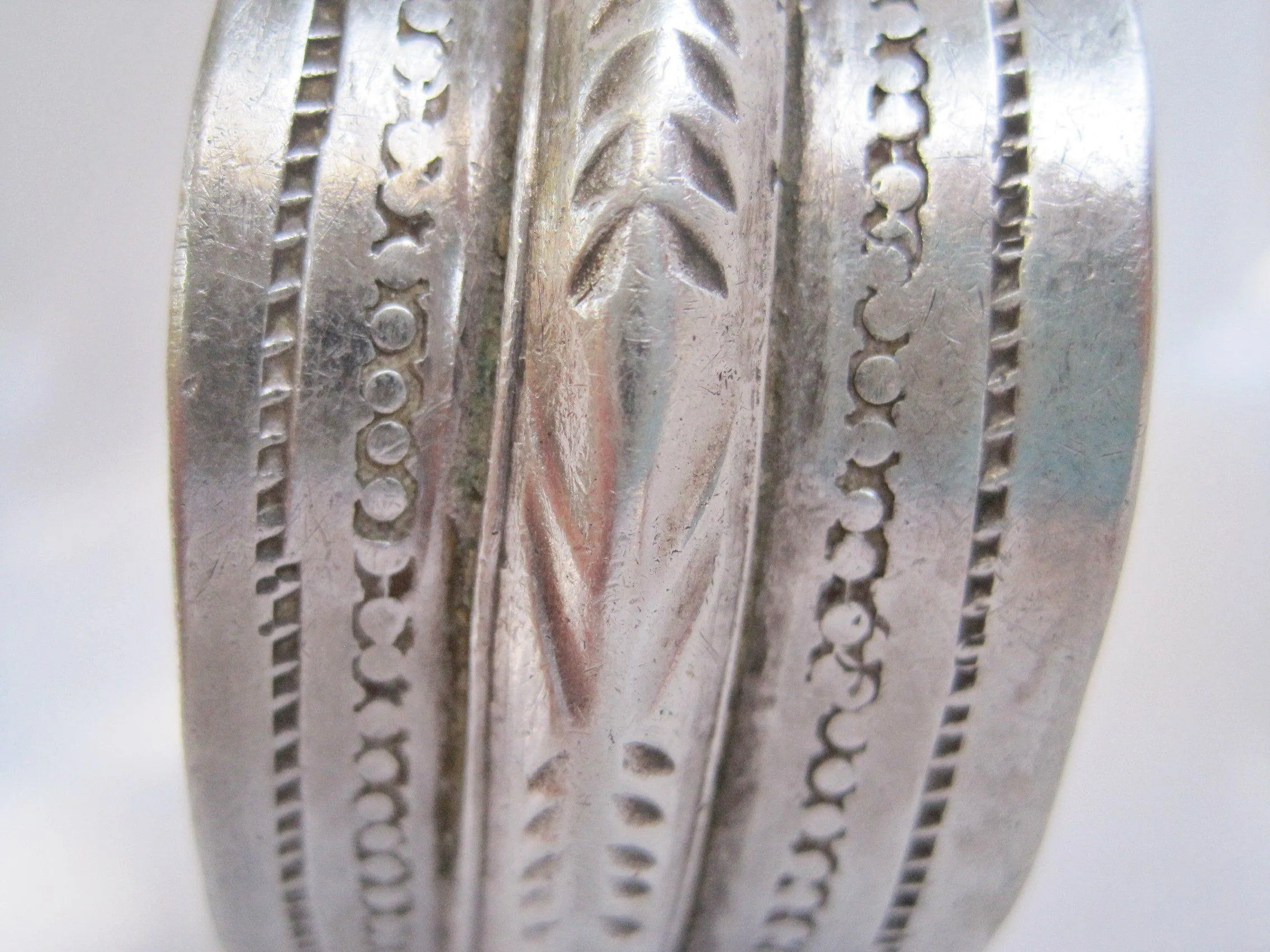 Vintage Tunisian Cuff Bracelet Made of Silver