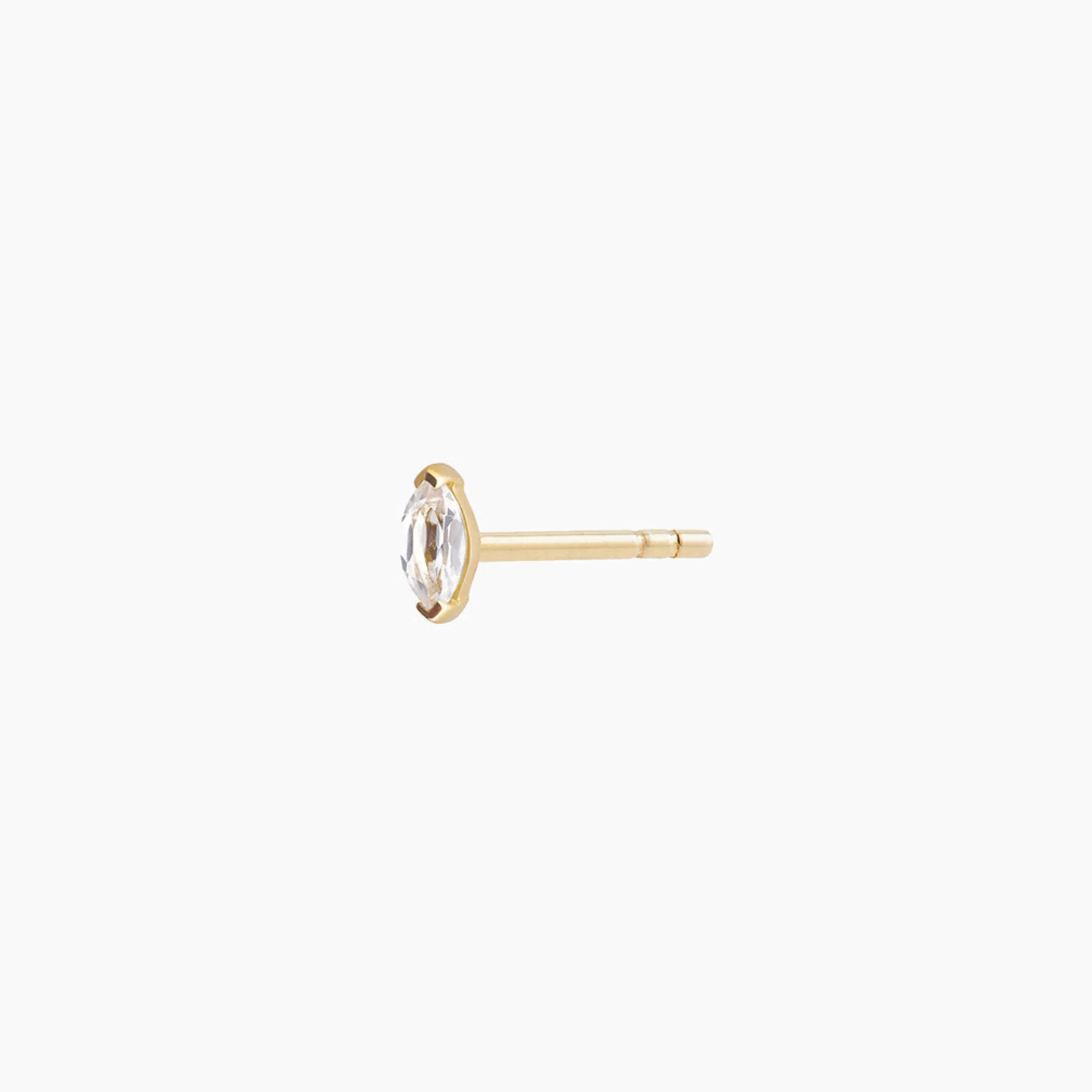 White Topaz Stud Set