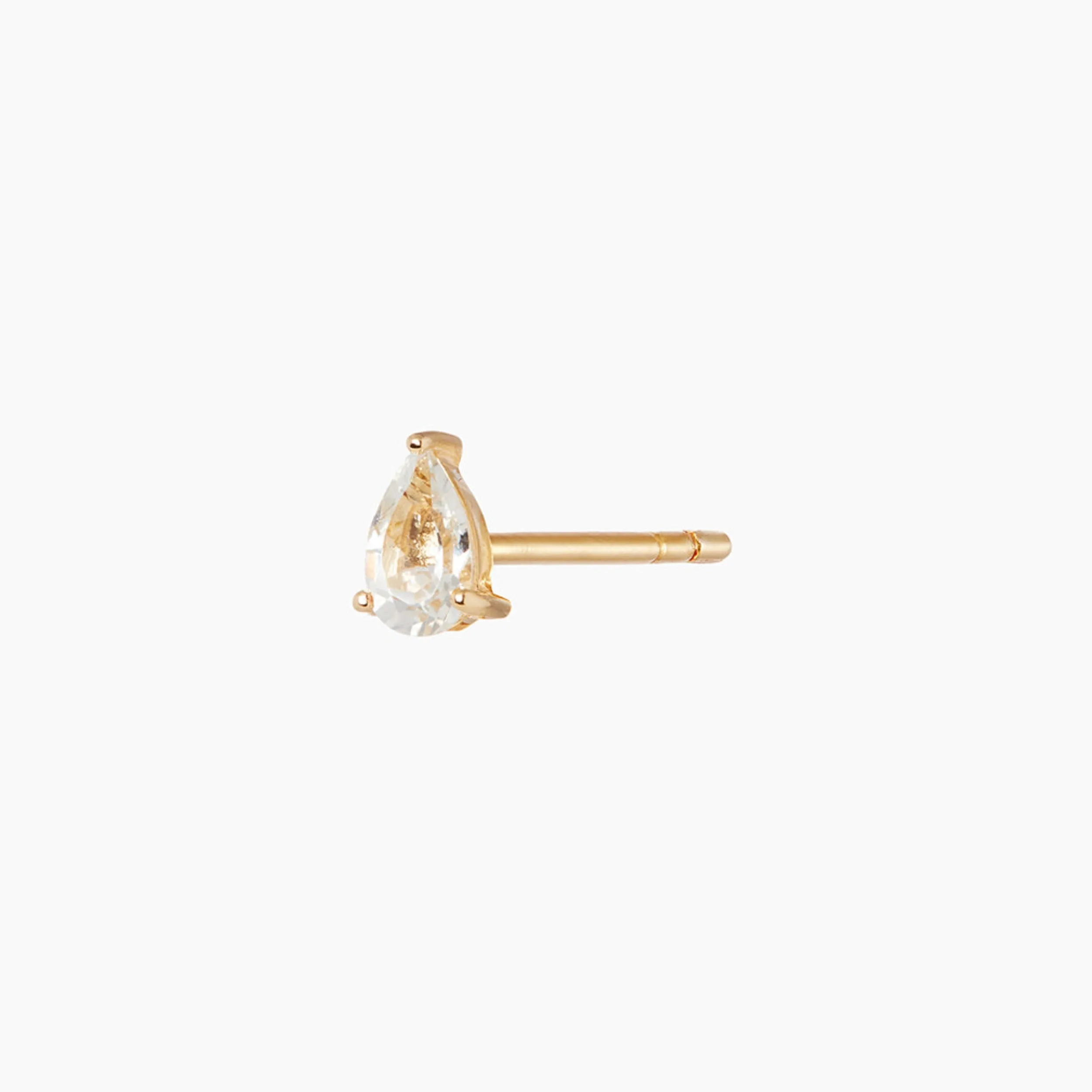 White Topaz Stud Set