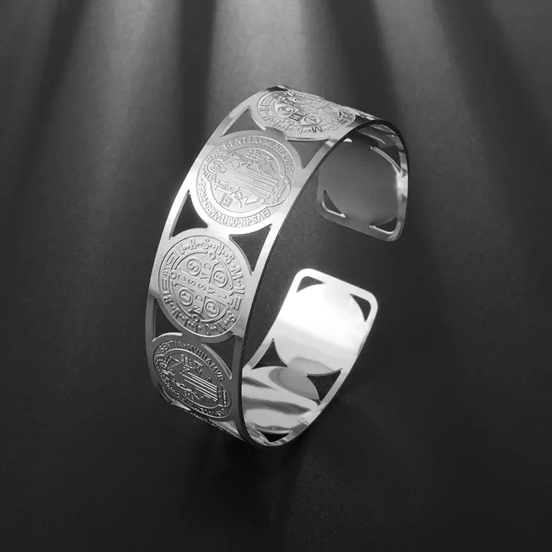 Witch Knot Bracelet Stainless Steel Adjustable Open Cuff Bracelet Celtic Witchcraft Amulet Jewelry Men Women Birthday Gift