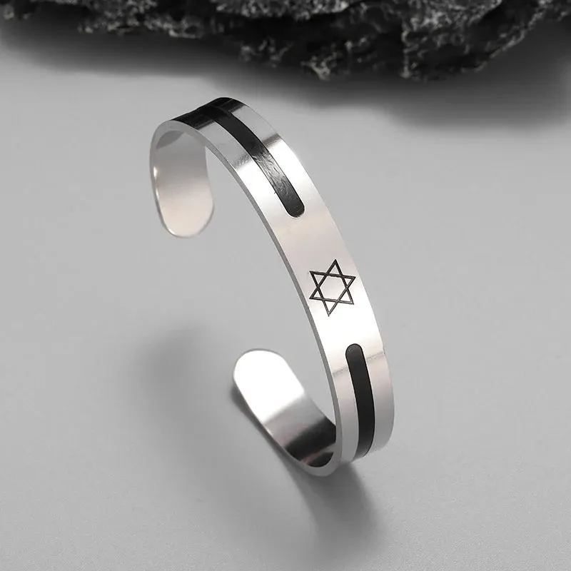 Witch Knot Bracelet Stainless Steel Adjustable Open Cuff Bracelet Celtic Witchcraft Amulet Jewelry Men Women Birthday Gift