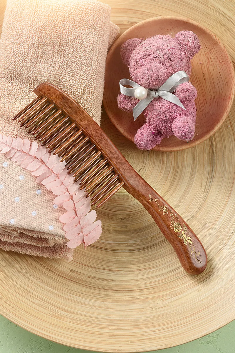 Wood Tooth-inserted Hair Comb