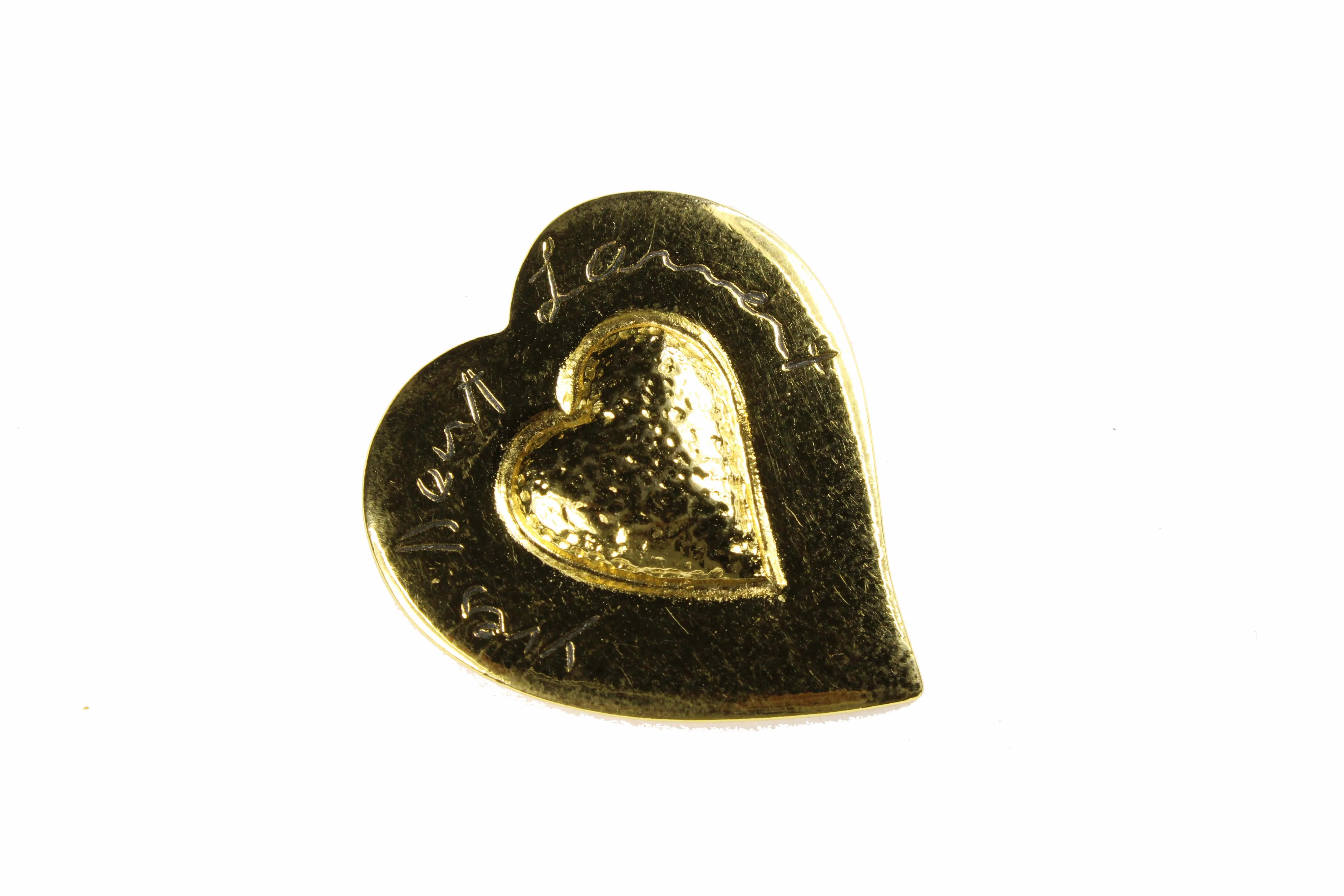 YVES SAINT LAURENT heart brooch