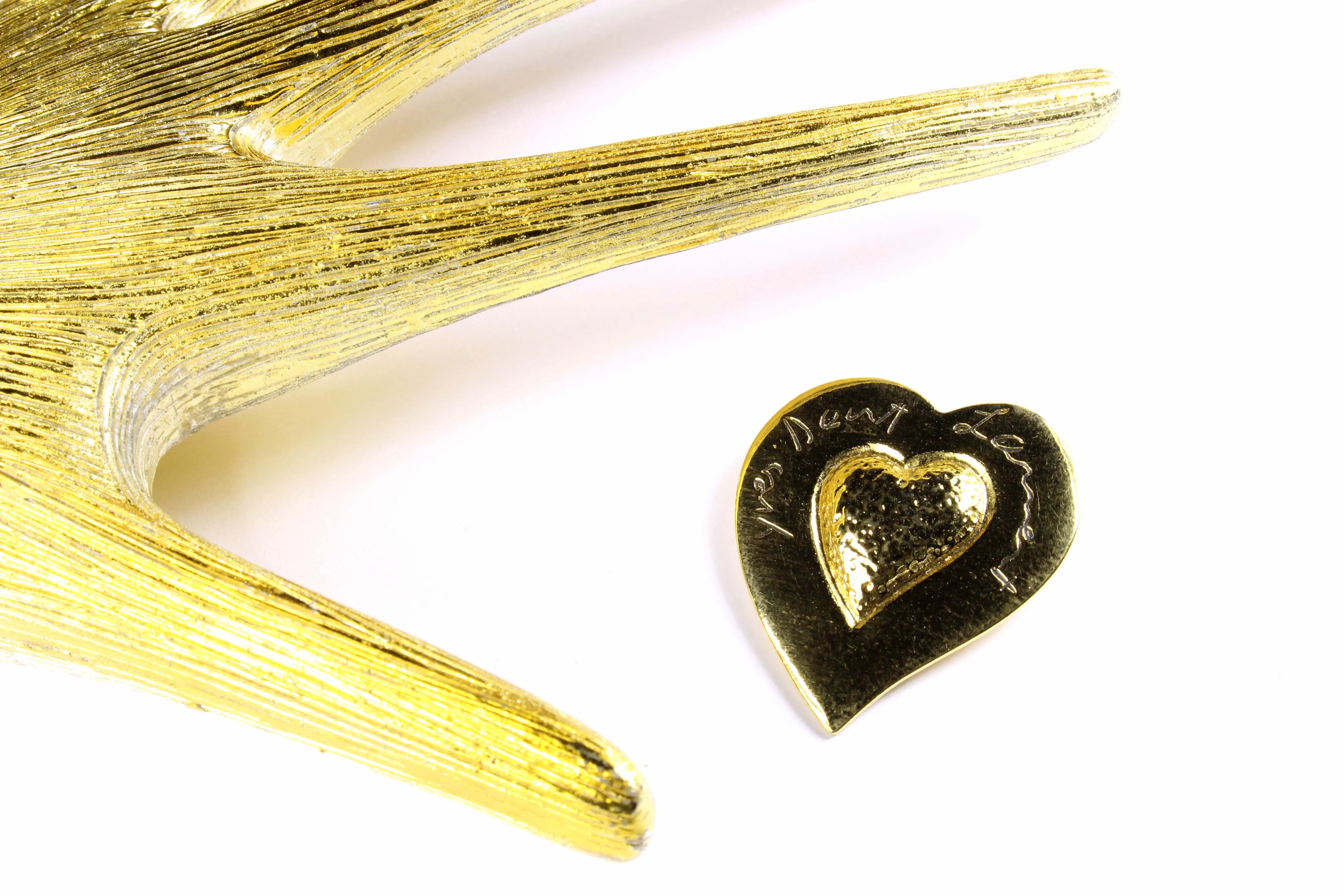 YVES SAINT LAURENT heart brooch
